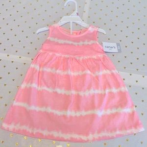 Carter’s Baby Girl Pink Tie Dye Sleeveless Dress - Size 9m